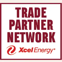 Xcel Energy Trade Partner Network badge showing Level Up Insulation Co. as a registered insulation contractor in Denver.