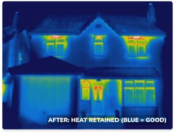 After photo of the same Denver attic upgraded by Level Up Insulation Co. to R-60 blown in cellulose, exceeding code and qualifying for maximum Xcel Energy rebates