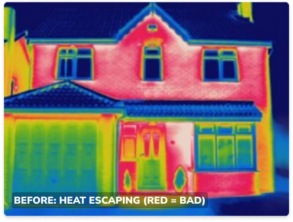 Before photo of a Denver attic with inadequate insulation below R-19, the condition Level Up Insulation Co. transforms with R-60 blown in upgrades