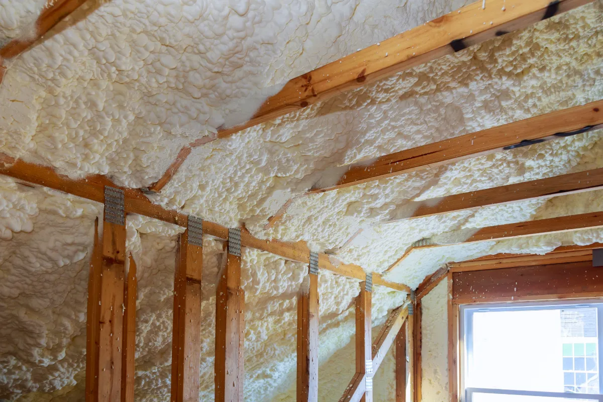 Professional insulation installation by Level Up Insulation Co. demonstrating BPI certified quality workmanship in a Denver area home